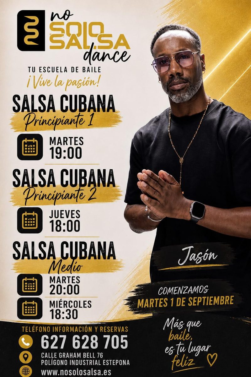 Cartel de Salsa Cubana con Jason