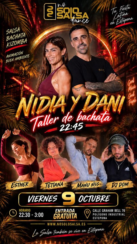 Cartel del Bailoteo Latino del viernes 9 de octubre